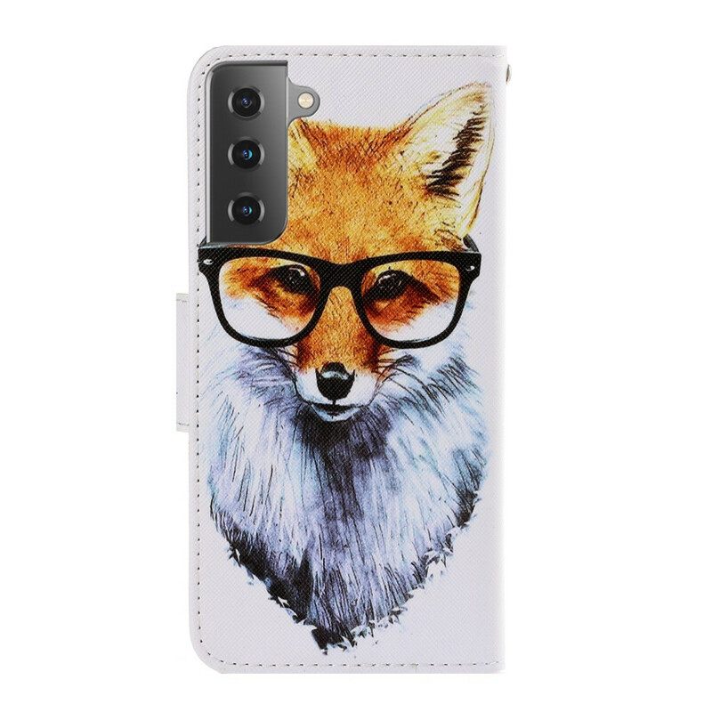 Kotelot Samsung Galaxy S21 5G Suojaketju Kuori Brainy Fox Hihnassa