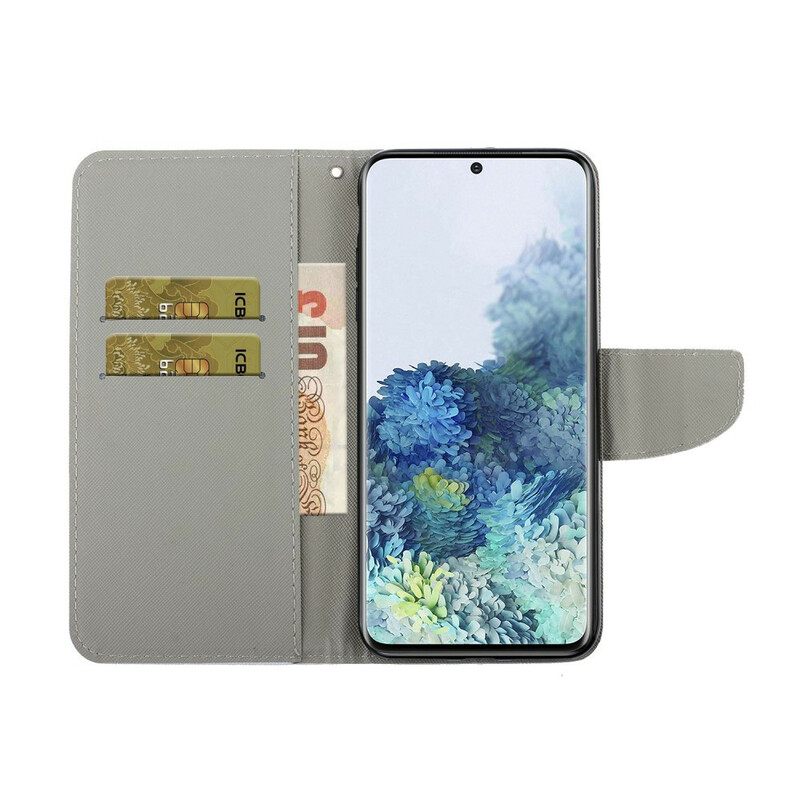 Kotelot Samsung Galaxy S21 5G Suojaketju Kuori Butterfly Strap Muunnelmia