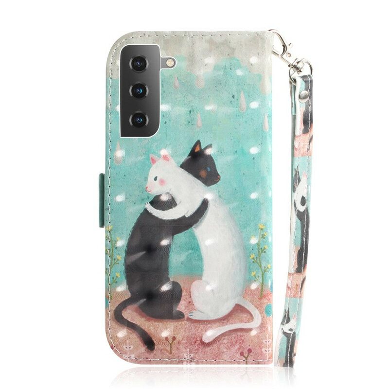 Kotelot Samsung Galaxy S21 5G Suojaketju Kuori Friends Strong Cats