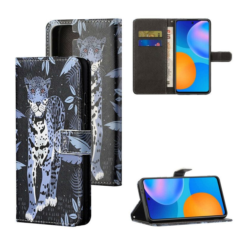 Kotelot Samsung Galaxy S21 5G Suojaketju Kuori Leopard Hihnalla