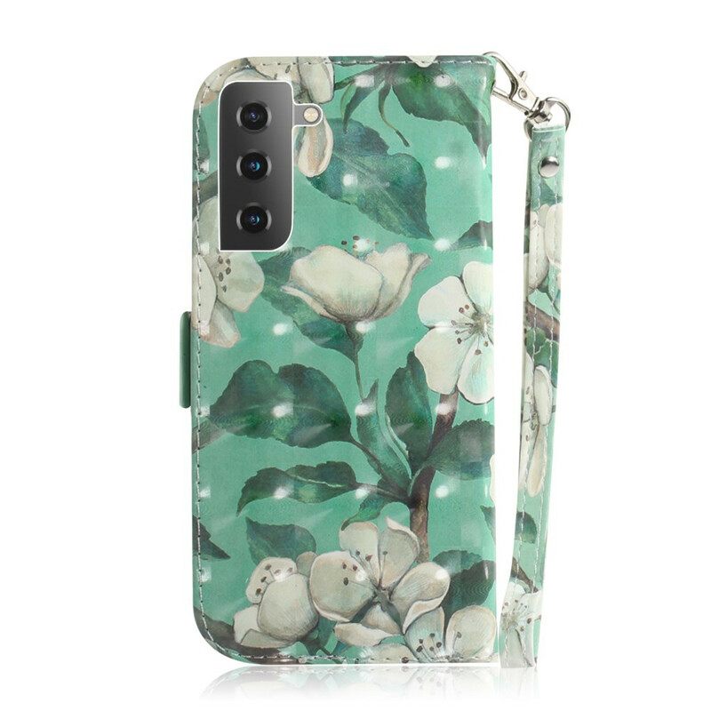 Kotelot Samsung Galaxy S21 5G Suojaketju Kuori Strap Flower Branch