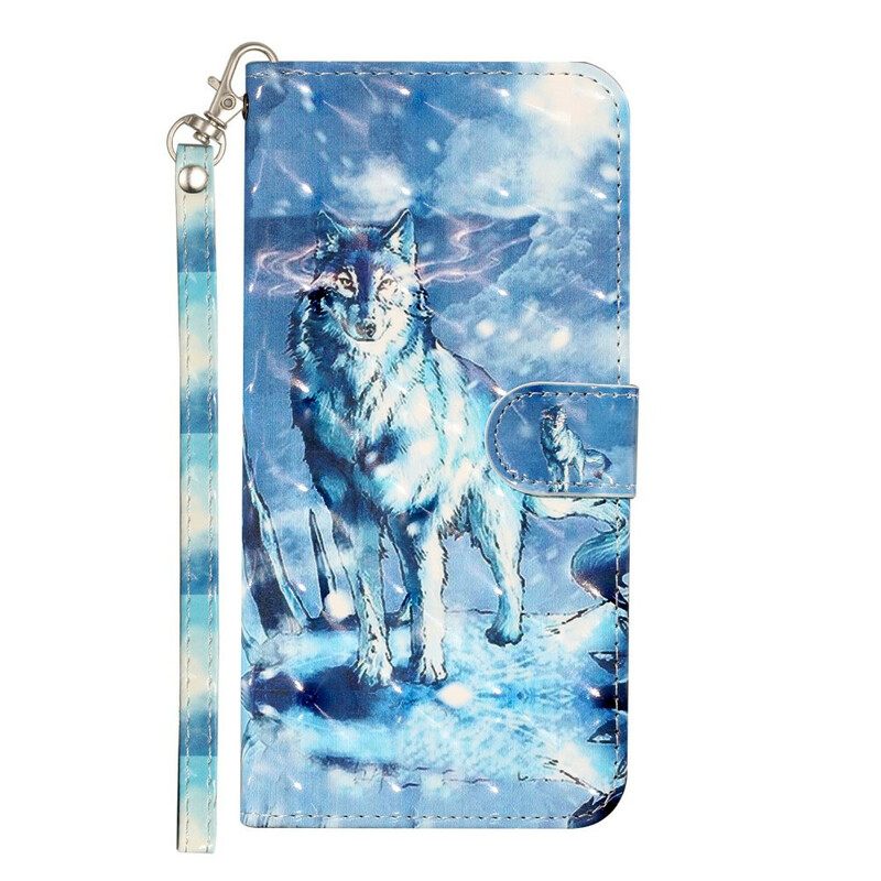 Kotelot Samsung Galaxy S21 5G Suojaketju Kuori Wolf Light Strap Kohdevalot