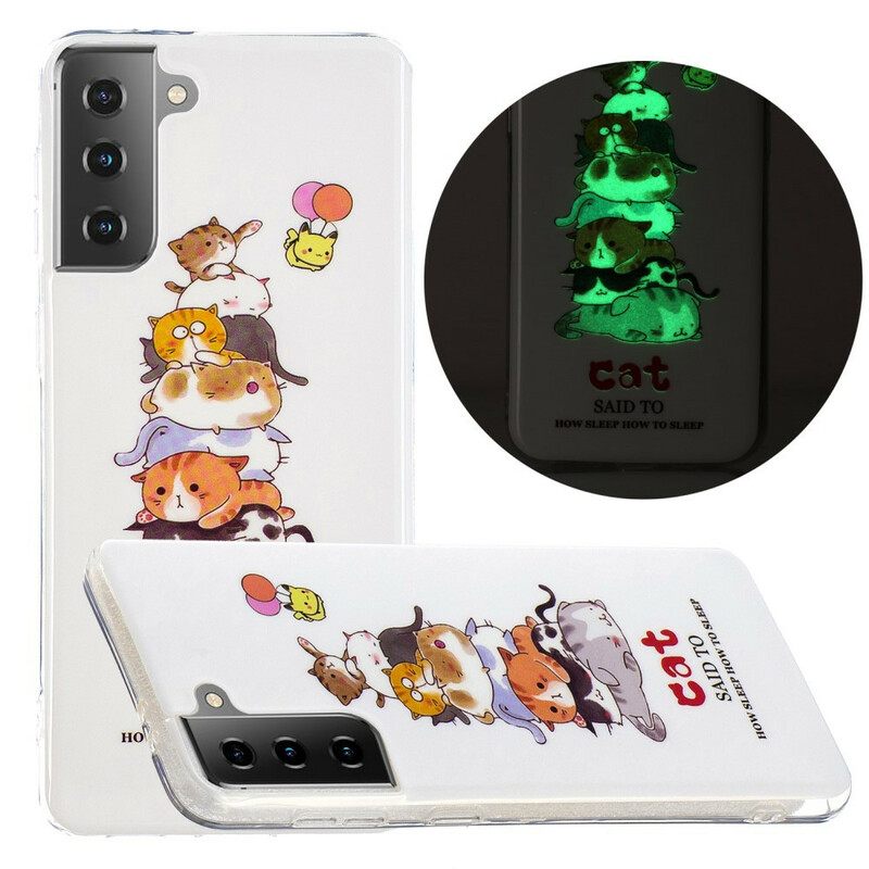 Kuori Samsung Galaxy S21 5G Cats Fluorescent