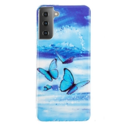 Kuori Samsung Galaxy S21 5G Fluorescent Butterfly Sarja