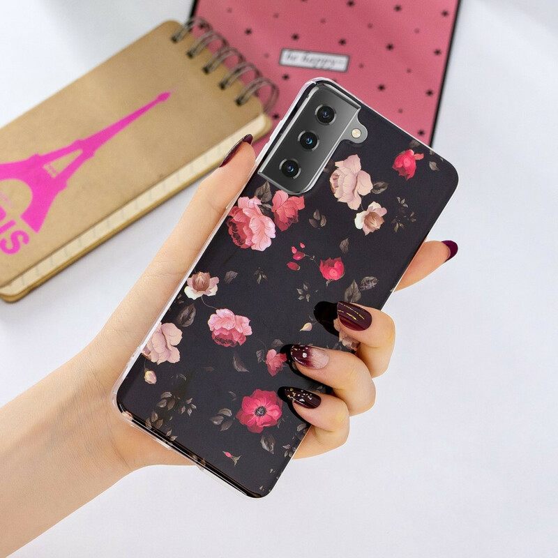 Kuori Samsung Galaxy S21 5G Fluorescent Floral Sarja