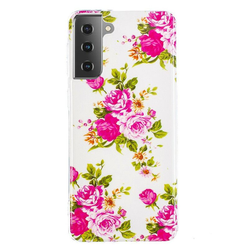 Kuori Samsung Galaxy S21 5G Fluorescent Liberty Flowers