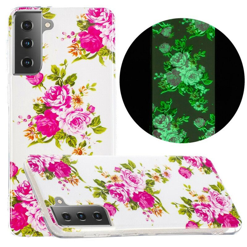 Kuori Samsung Galaxy S21 5G Fluorescent Liberty Flowers