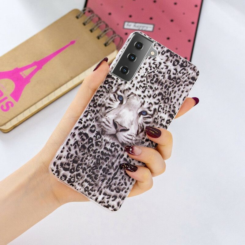 Kuori Samsung Galaxy S21 5G Fluoresoiva Leopard