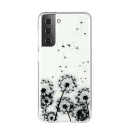 Kuori Samsung Galaxy S21 5G Transparent Black Dandelions