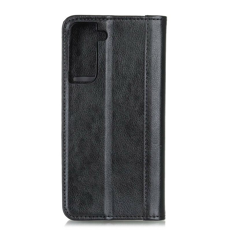 Puhelinkuoret Samsung Galaxy S21 5G Kotelot Flip Elegance Split Litchi Leather