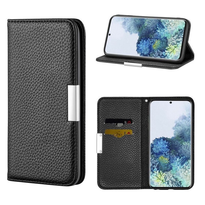 Puhelinkuoret Samsung Galaxy S21 5G Kotelot Flip Ultra Chic Litchi Faux Leather