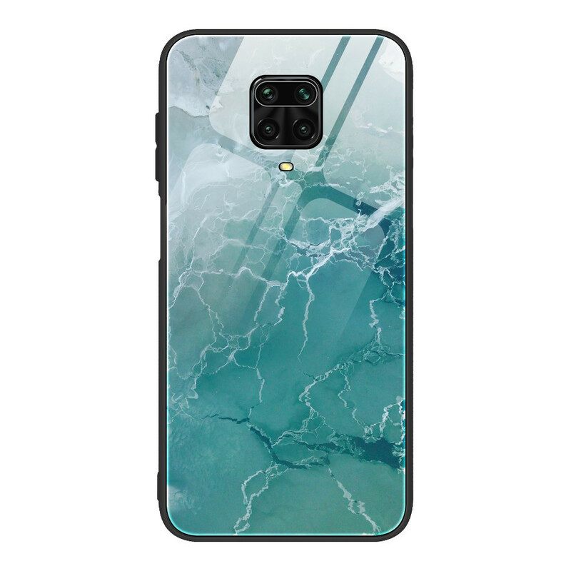 Case Xiaomi Redmi Note 9S / Note 9 Pro Tempered Glass Marble Colors