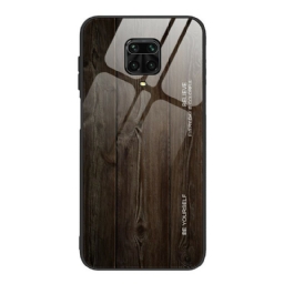 Case Xiaomi Redmi Note 9S / Note 9 Pro Tempered Glass Wood Design