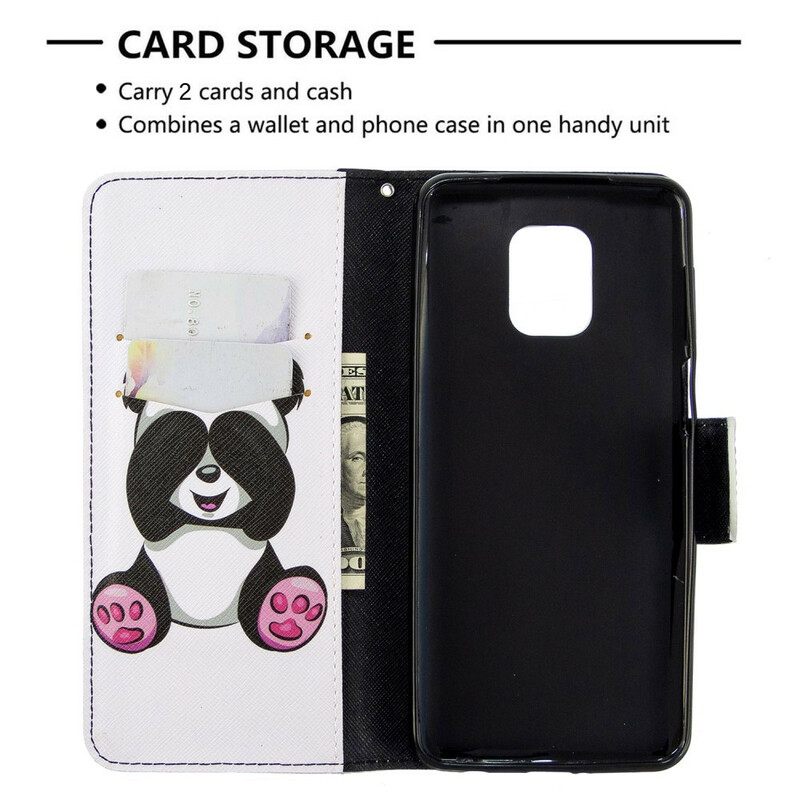 Flip Case Xiaomi Redmi Note 9S / Note 9 Pro Panda Hauskaa