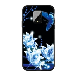 Kuori Xiaomi Redmi Note 9S / Note 9 Pro Butterfly Ja Blue Flowers