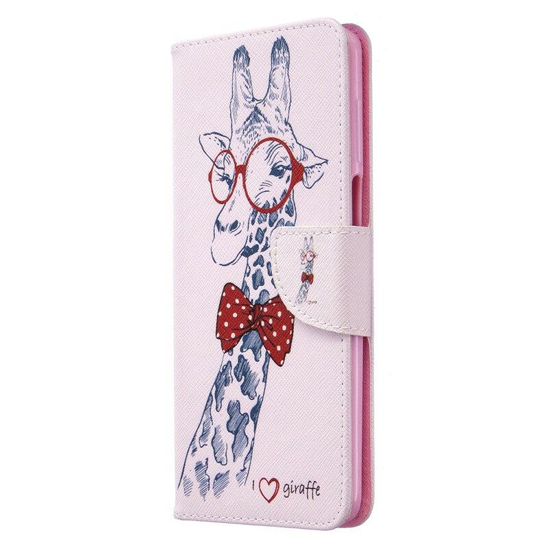 Nahkakotelo Xiaomi Redmi Note 9S / Note 9 Pro Brainy Giraffe