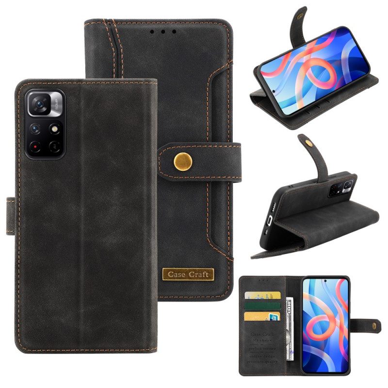 Flip Case Poco M4 Pro 5G Case Craft Hihnalla