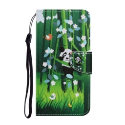 Flip Case Poco M4 Pro 5G Panda Walk