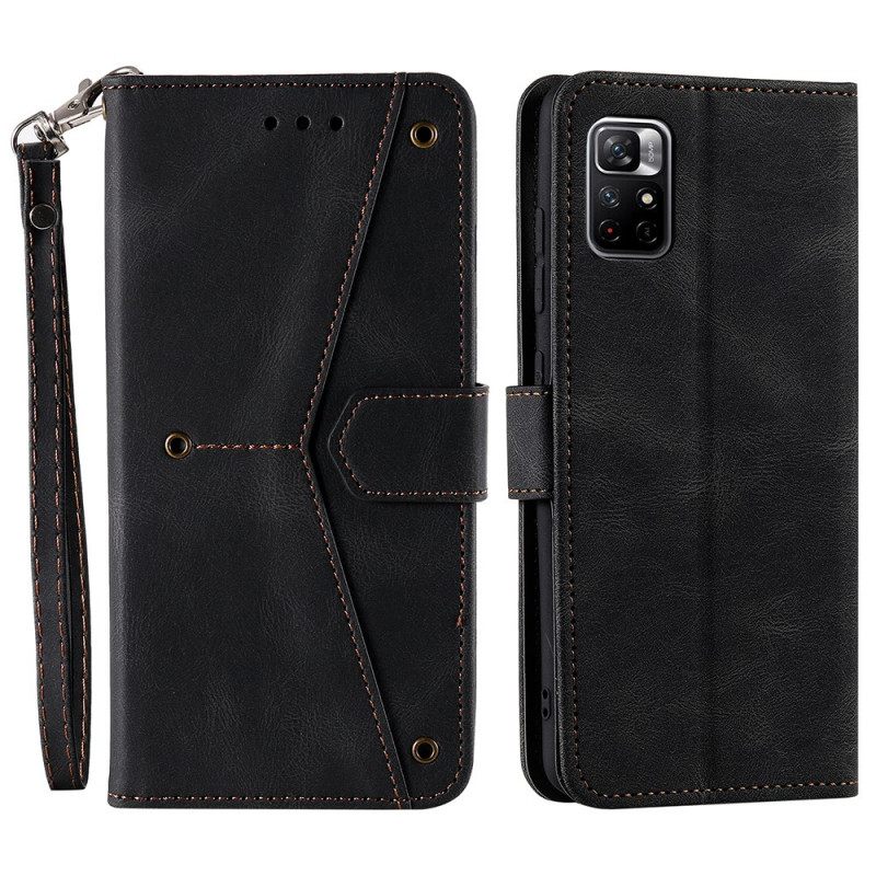 Flip Case Poco M4 Pro 5G Skin-touch Saumat