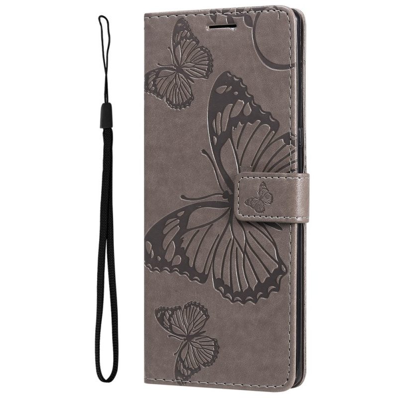 Flip Case Poco M4 Pro 5G Suojaketju Kuori Giant Thong Butterflies