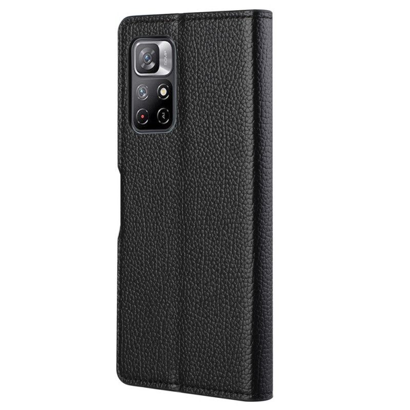 Kotelot Poco M4 Pro 5G Litchi Grain Leather Effect