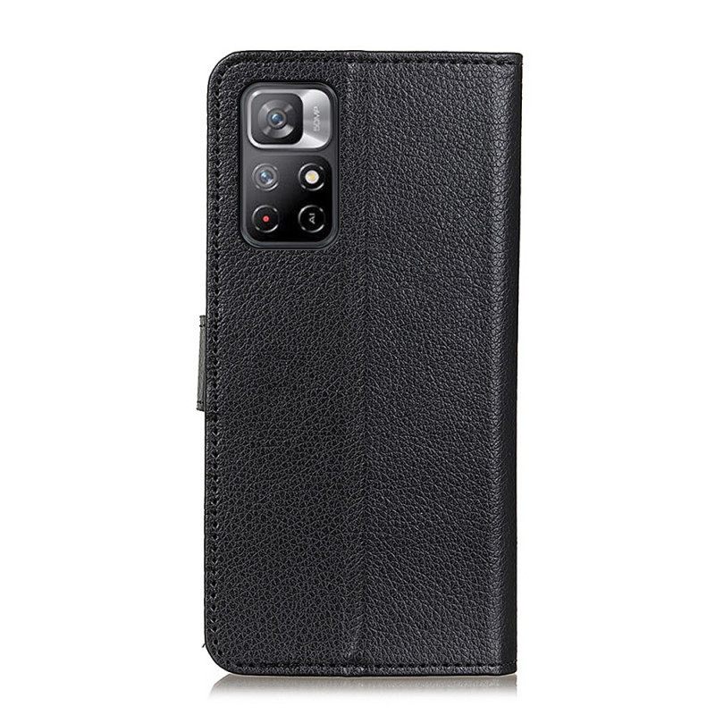 Kotelot Poco M4 Pro 5G Premium Litchi Leather Effect