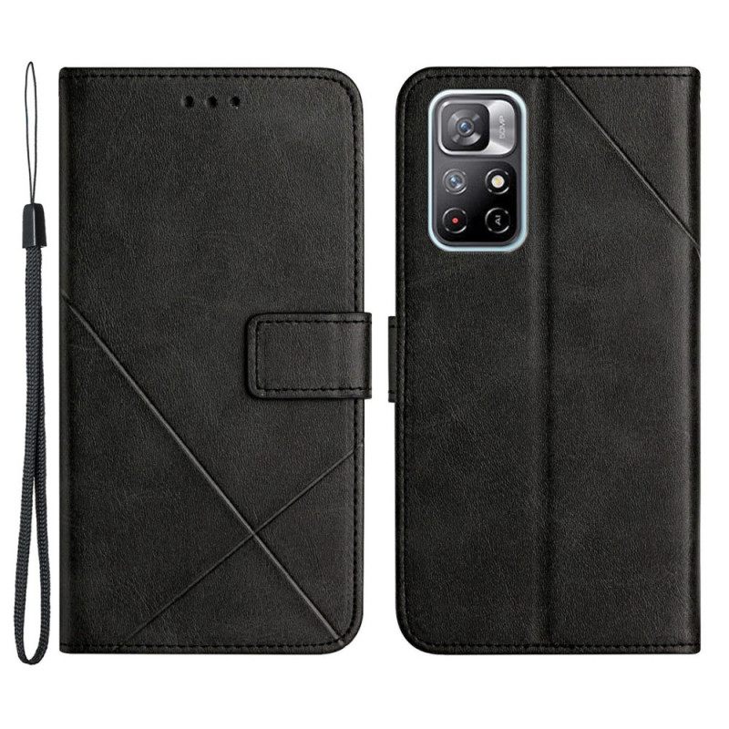 Kotelot Poco M4 Pro 5G Style Leather Geo X Design