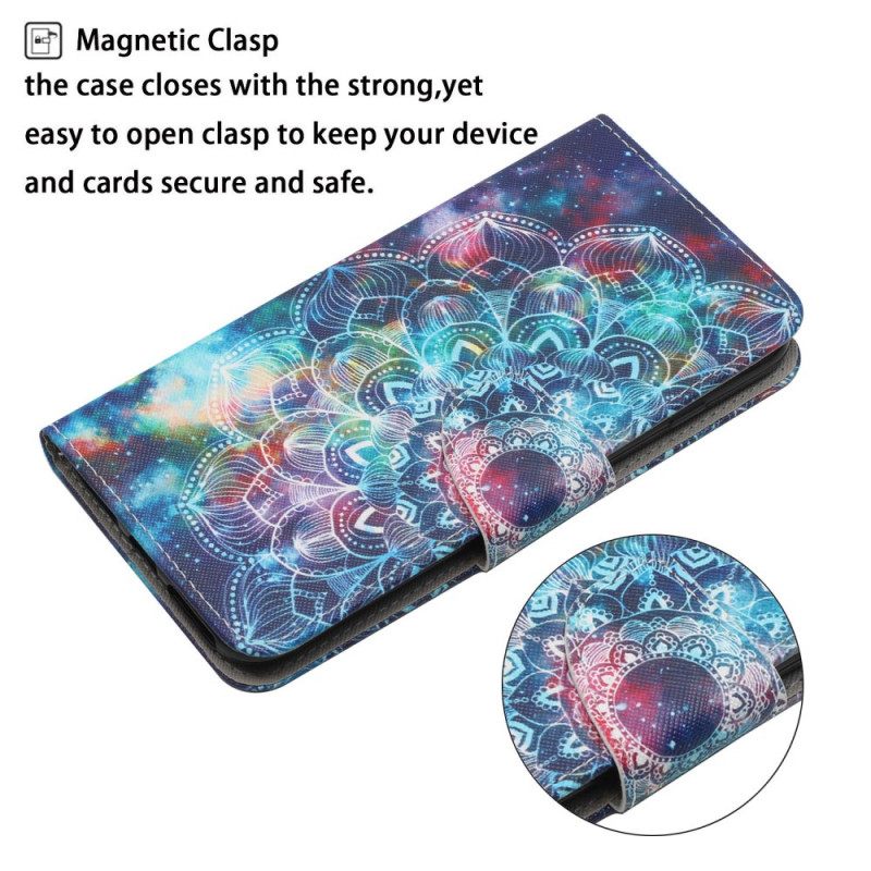 Kotelot Poco M4 Pro 5G Suojaketju Kuori Flashy Half Mandala Strappy