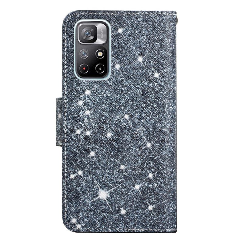 Kotelot Poco M4 Pro 5G Suojaketju Kuori Glitter Strappy