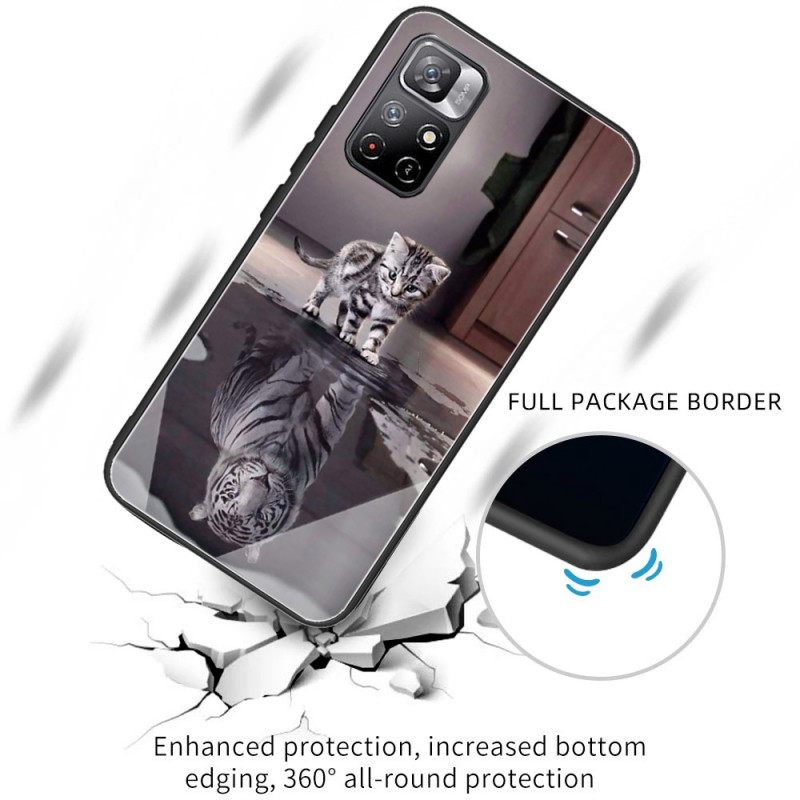 Kuori Poco M4 Pro 5G Tempered Glass Ernest The Tiger