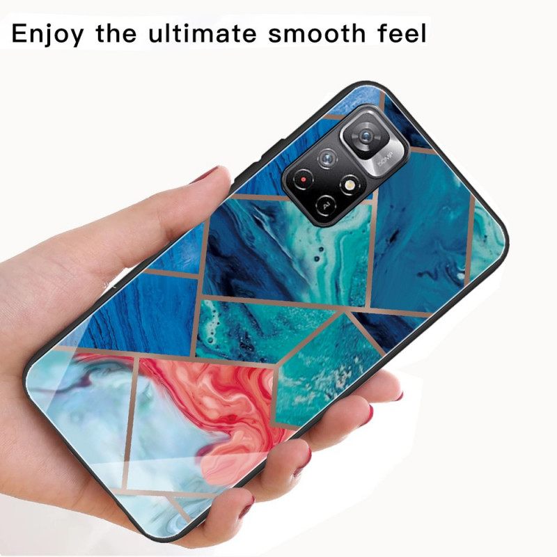 Kuori Poco M4 Pro 5G Tempered Marble Geometry