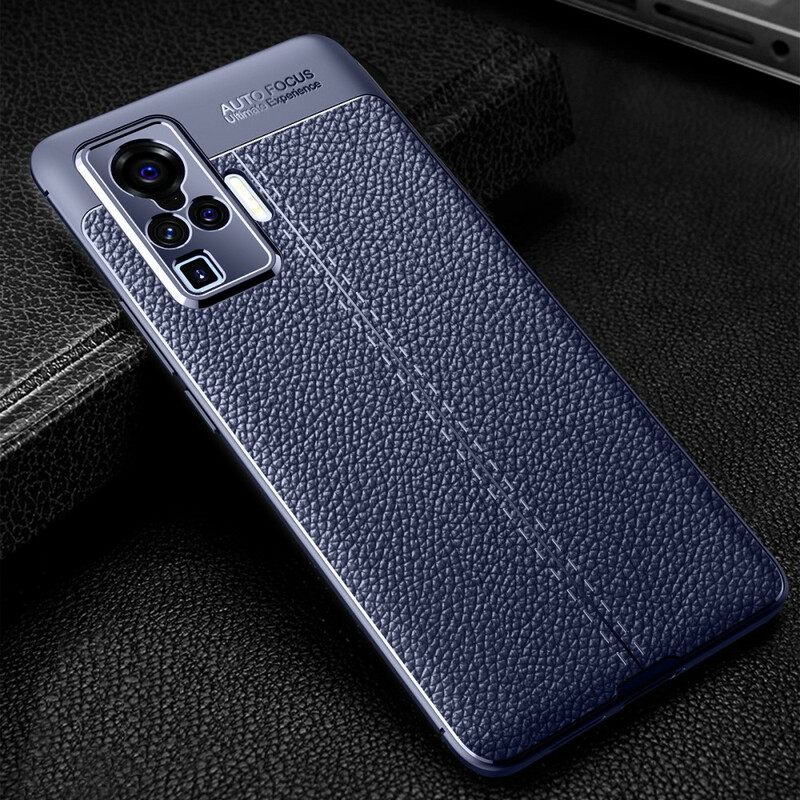 Kuori Vivo X51 5G Double Line Litchi Leather Effect