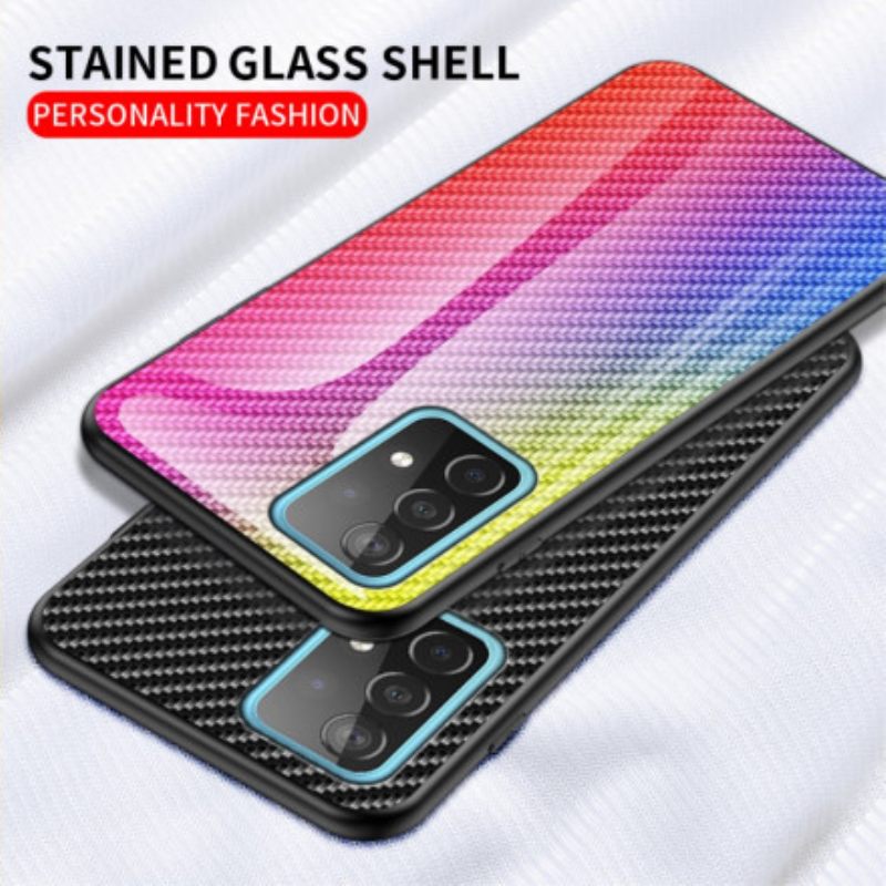 Case Samsung Galaxy A52 4G / A52 5G / A52s 5G Carbon Fiber Karkaistu Lasi