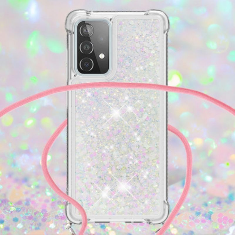 Case Samsung Galaxy A52 4G / A52 5G / A52s 5G Paljetteja Kiristysnyörillä