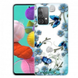 Case Samsung Galaxy A52 4G / A52 5G / A52s 5G Retro Perhosia Ja Kukkia