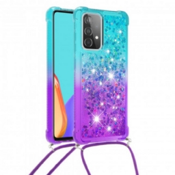 Case Samsung Galaxy A52 4G / A52 5G / A52s 5G Silikonipaljetteja Ja Johto