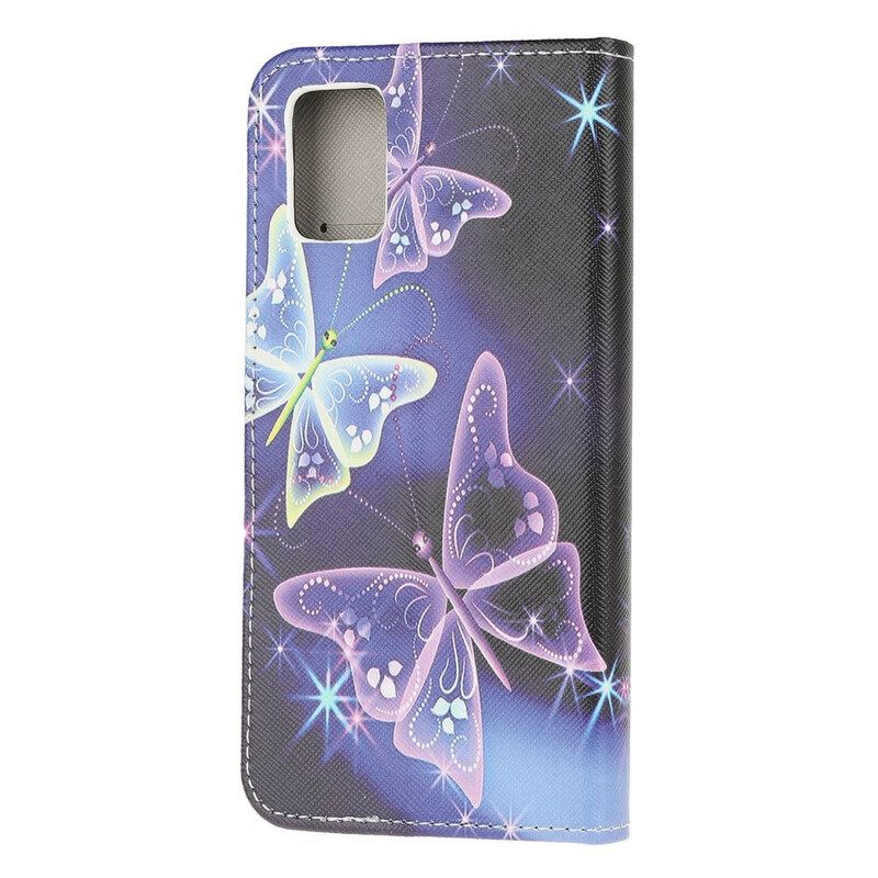 Kotelot Samsung Galaxy A52 4G / A52 5G / A52s 5G Neon Butterflies