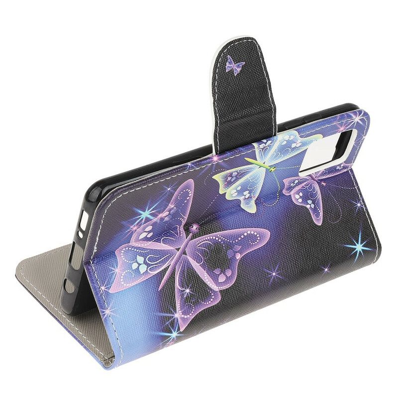 Kotelot Samsung Galaxy A52 4G / A52 5G / A52s 5G Neon Butterflies