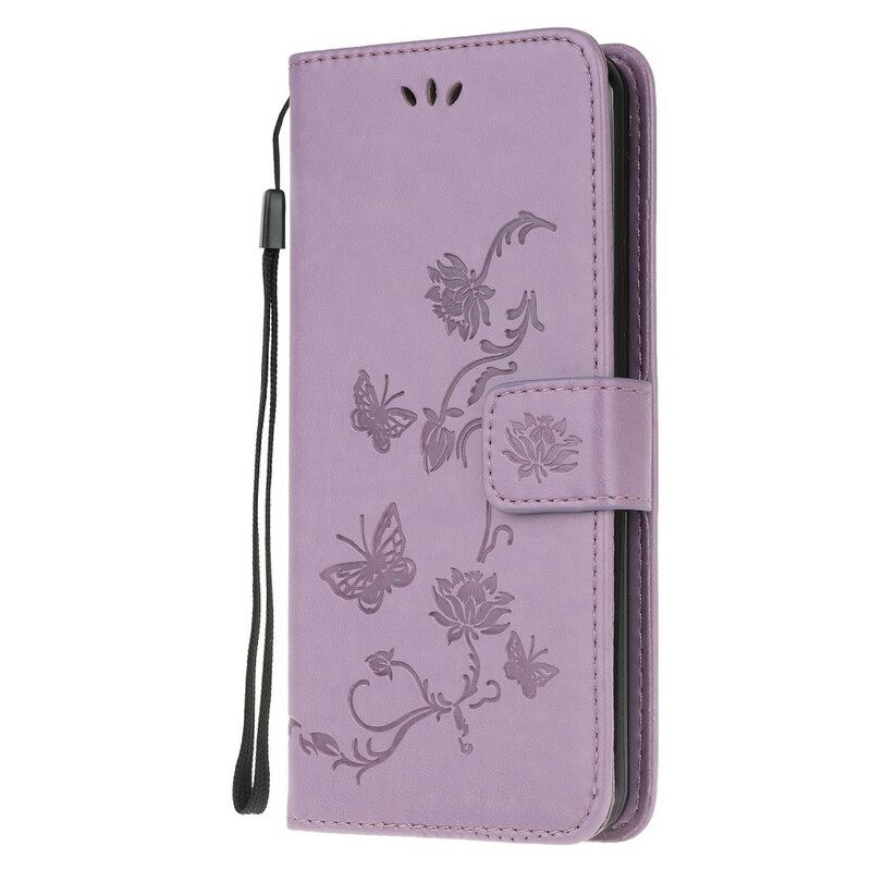 Kotelot Samsung Galaxy A52 4G / A52 5G / A52s 5G Suojaketju Kuori Butterflies And Flowers Things