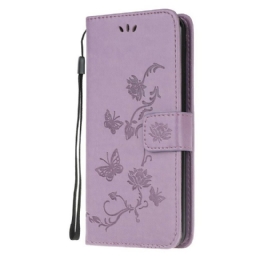 Kotelot Samsung Galaxy A52 4G / A52 5G / A52s 5G Suojaketju Kuori Butterflies And Flowers Things