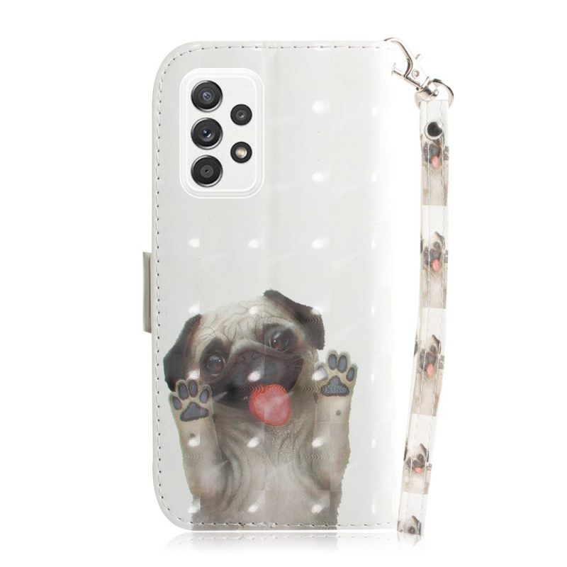 Kotelot Samsung Galaxy A52 4G / A52 5G / A52s 5G Suojaketju Kuori Love My Dog In Lanyard