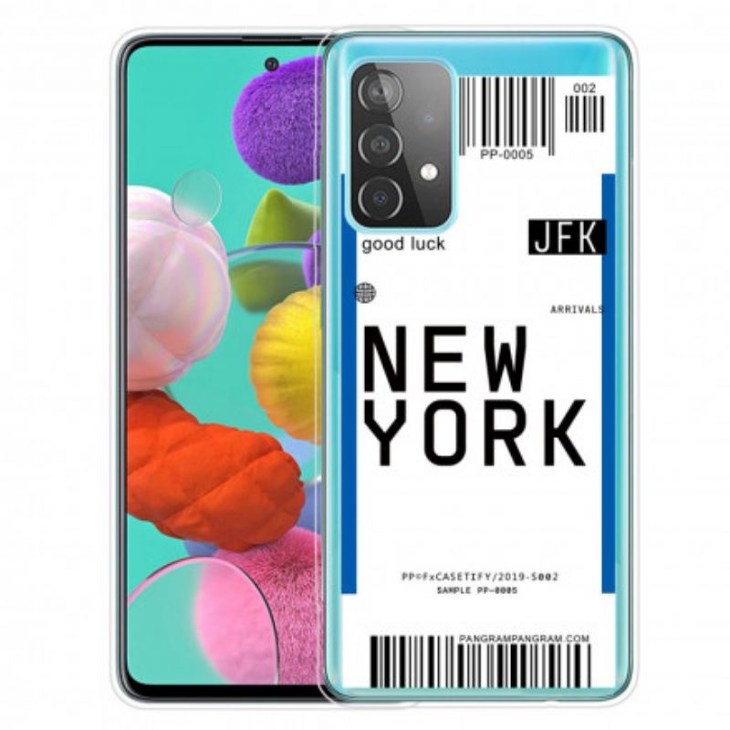 Kuori Samsung Galaxy A52 4G / A52 5G / A52s 5G Boarding Pass New Yorkiin