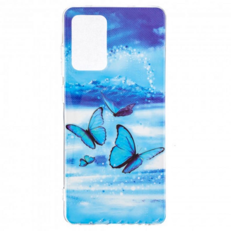 Kuori Samsung Galaxy A52 4G / A52 5G / A52s 5G Fluorescent Butterfly Sarja