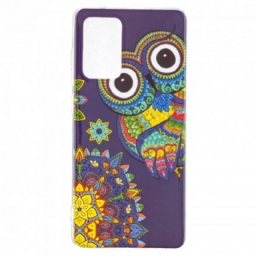 Kuori Samsung Galaxy A52 4G / A52 5G / A52s 5G Owl Fluoresoiva Mandala