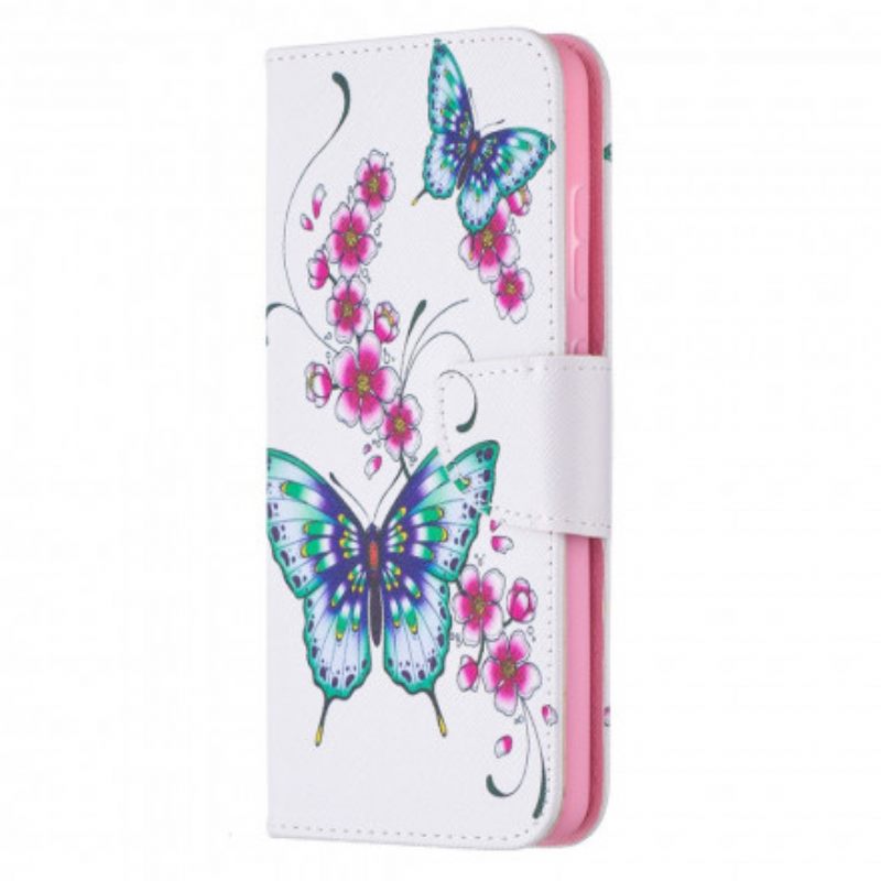 Nahkakotelo Samsung Galaxy A52 4G / A52 5G / A52s 5G Butterflies Kings