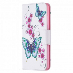 Nahkakotelo Samsung Galaxy A52 4G / A52 5G / A52s 5G Butterflies Kings