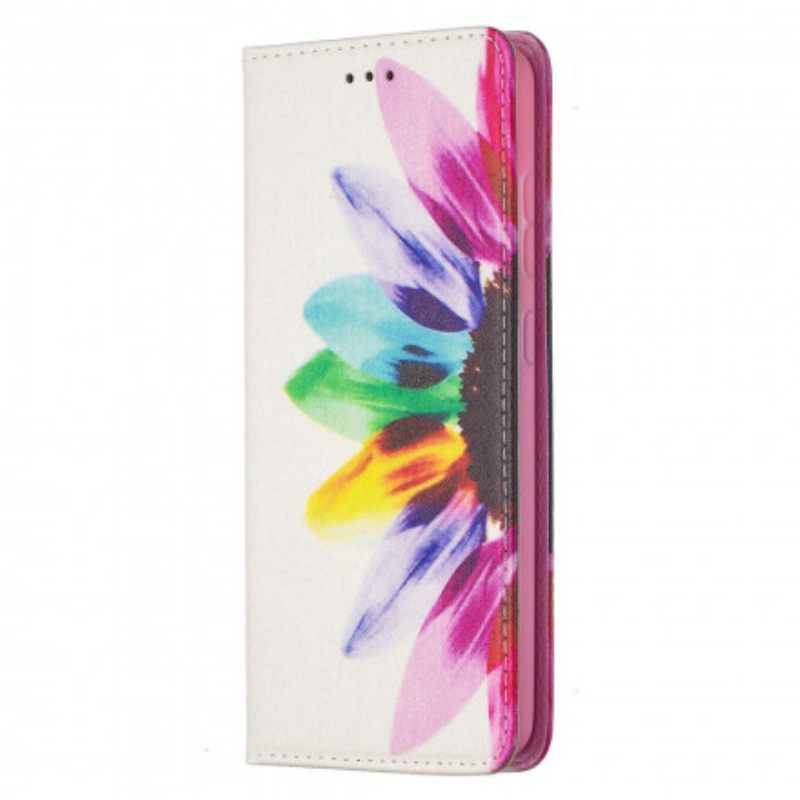 Puhelinkuoret Samsung Galaxy A52 4G / A52 5G / A52s 5G Kotelot Flip Flower Watercolour