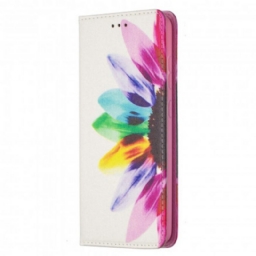 Puhelinkuoret Samsung Galaxy A52 4G / A52 5G / A52s 5G Kotelot Flip Flower Watercolour