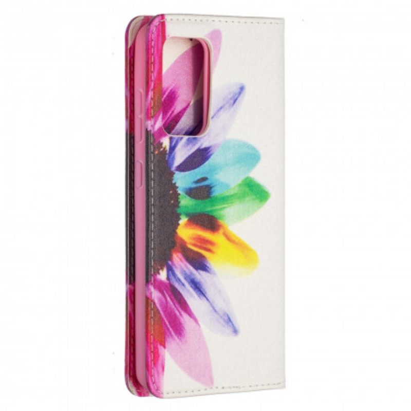 Puhelinkuoret Samsung Galaxy A52 4G / A52 5G / A52s 5G Kotelot Flip Flower Watercolour