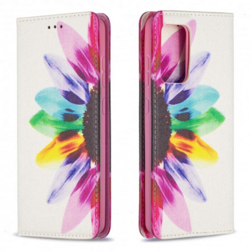 Puhelinkuoret Samsung Galaxy A52 4G / A52 5G / A52s 5G Kotelot Flip Flower Watercolour